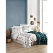 Ofelya - Zeleni i beli ranforc posteljina set XXL