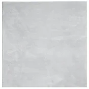 Vidaxl Preproga s kratkimi vlakni mehka pralna siva 240x240 cm