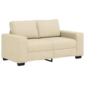 Vidaxl Dvosed kremne barve 160x77x82 cm blago