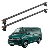 Strešni nosilec za VW Transporter T6 2015-2024, točkovni nosilec, črn, 2 droga