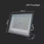 V-TAC LED REFLEKTOR 100W, 8150lm, IP65, CCT, MENJAVA BARVE, SIV/2-PACK!