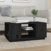 Stolic za kavu crni 90x49x40,5 cm od masivne borovine