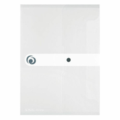 Herlitz mapa za dokumente z gumbom, A4, transparent bela