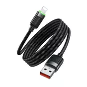 Pleten polnilni in podatkovni kabel 3A USB-A v Lightning McDodo CA-6000 z magnetnim navijanjem - 1.2m - črn