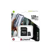 KINGSTON Memorijska kartica MicroSD 128 GB CANVAS SELECT PLUS - SDCS2/128GB -   microSD, 128GB, UHS U1