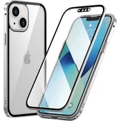 Srebrn MAGNETNI ovitek 360° (iPhone 15 Plus)