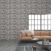 Zidne panele 10 pcs Tamno siva i bijela 100 x 50 cm EPS pjena