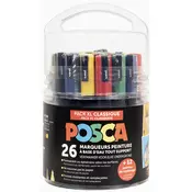 Posca Pigmentni markerji POSCA, Pack Educréatif Classique, set 26 kom, (21656215)