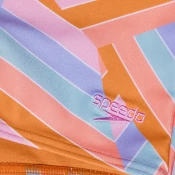 Speedo allover 2 piece boyleg short girls orange/blue 128cm