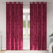 Baršunaste zavjese 2 pcs boja crnog vina 225 x 140 cm Baršun
