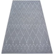 Rugsx Preproga SENSE Micro 81249 Cikcak ETNO srebro/bela 120x170 cm Bela