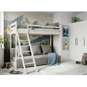 Pograd z dvosedom Sofino - 90x200/140x200 cm - krem, siva tkanina Zoom 15 Sage