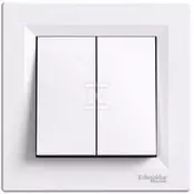 Schneider Electric Dvojno stopničasto stikalo (vijačni priključki), belo Asfora