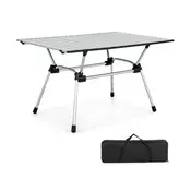 Northix Zložljiva aluminijasta kamping miza 90x60 cm nastavljiva višina