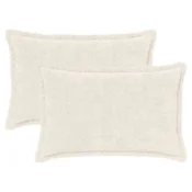 Vidaxl Prevleka za blazino 2 kos HOUTEN Bela 30 x 50 cm