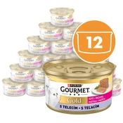 Konzerva Gourmet GOLD Kitten - pašteta s teletino 12 x 85 g