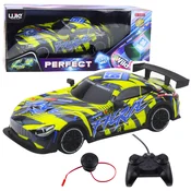 Dirkalni avtomobil LEAN TOYS RC z osvetljeno karoserijo, rumeno
