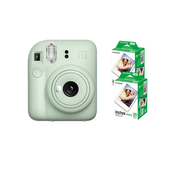 FujiFilm Fotoaparat Instax Mini 12 Mint Green Bundle + 2 filma