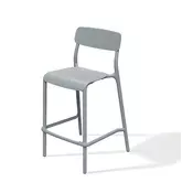 Prosperplast Visok barski stol RIMO, siv, plastičen, 107,5 cm