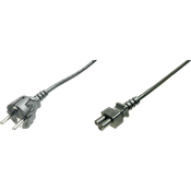 Digitus Električni priključni kabel [1x -vtič C6 - 1x vtič z zaščitenimi kontakti] 0.75 m črn Digi