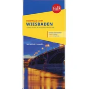 Falk Stadtplan Extra Standardfaltung Wiebaden mit Ortsteilen von Eltville, Eppstein, Hochheim a.M., Mainz 1:20 000