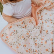 Baby Textil prekrivac od muslina Cvetici, 85x100cm