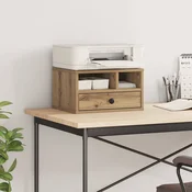 vidaXL Stojalo za tiskalnik s predalom Umetni hrast 40 x 32 x 24 cm