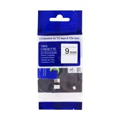 PRINTLINE kompatibilen trak Brother TZE-221, TZ-221, 9 mm, črn tisk/belo ozadje