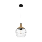Quoizel QZ-ROYER-1P-MBK - Luster na štapu ROYER 1xE27/60W/230V, precnik 30,2 cm