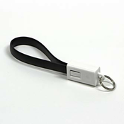 Logo Kabel USB (2.0), USB A moški - microUSB moški, 0,2 m, črn, blister, obesek za ključe, IZPREDAJNO