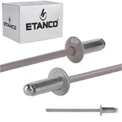 Aluminijaste odprte zakovice 3,2x6 mm RAL 9007
