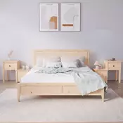 Vidaxl vidaXL Nočne omarice, komplet 2, 79,5 x 38 x 65,5 cm, masivni borov les