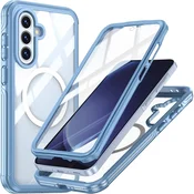Overboard Ovitek za Samsung Galaxy A36 5G/Samsung Galaxy A56 5G, odporen na udarce, s steklom, za MagSafe, moder