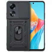 GS Oklepni ovitek za Oppo A58 4G, CamShield Slide, črn