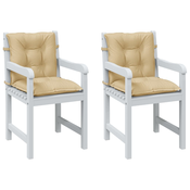 vidaXL Jastuci za stolice 2 kom prošarano bež 100x50x7 cm tkanina
