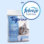 Tigerino Premium pijesak za macke - Febreze Cotton Fresh - 2 x 12 kg