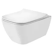 Geberit Smyle Komplet zidne WC školjke (Bez ruba, Bez posebne glazure, Oblik ispiranja: Duboko, WC odvod: Vodoravno, Bijele boje)