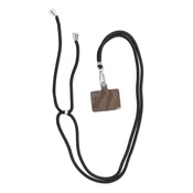 OEM Vrvica za telefon, obesek za telefon – SWING (6 mm) z nastavljivo dolžino/dolžina vrvice 165 cm (največ 82,5 cm v zanki)/za nosenje prek ramena ali okoli vratu – črna
