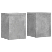 Stalci za biljke 2 kom siva boja betona 15 x 15 x 20 cm drveni