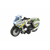 Teddies Policijsko motorno kolo na vzvratni strani. na baterije s svetlobo in zvokom CZ 12 cm