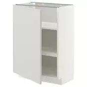 METOD Podni element s policama, bijela/Aspudden svijetlo siva, 60x37 cm