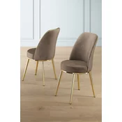 Hanah Home Set stolica Pefa, 45x91x42 cm, 2 komada, Zlatno-smede boje
