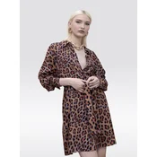 LOLA CASADEMUNT Srajčna obleka MS2616017 Rjava Regular Fit