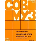 KABALEWSKI:SECHS PRALUDIEN, PIANO
