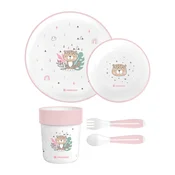 KikkaBoo Set posuda 4 dela Savanna Pink (KKB40137)