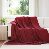 Vidaxl Obloge 6 pcs Bordeaux rdeča 240 x 220 cm Flis