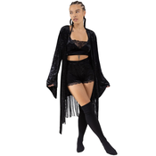 Ženski kopalni plašč KILLSTAR - Burnt - Black - KSRA011858