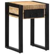Vidaxl Stranska miza 35x35x50 cm Masivni neobdelan les Mango