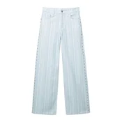 Pull&Bear Kavbojke moder denim/naravno bela