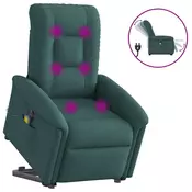 Vidaxl vidaXL Električni masažni stol z dvigalom, zelene barve